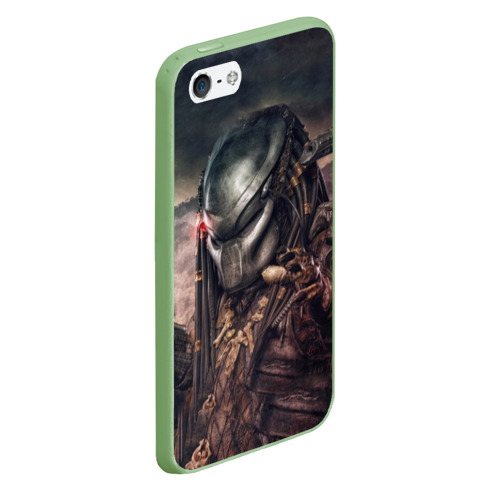 Чехол для iPhone 5/5S матовый Хищник Predator, цвет салатовый - фото 3