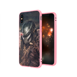 Чехол для iPhone X матовый Хищник Predator - фото 2