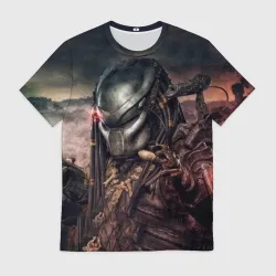Мужская футболка 3D Хищник Predator