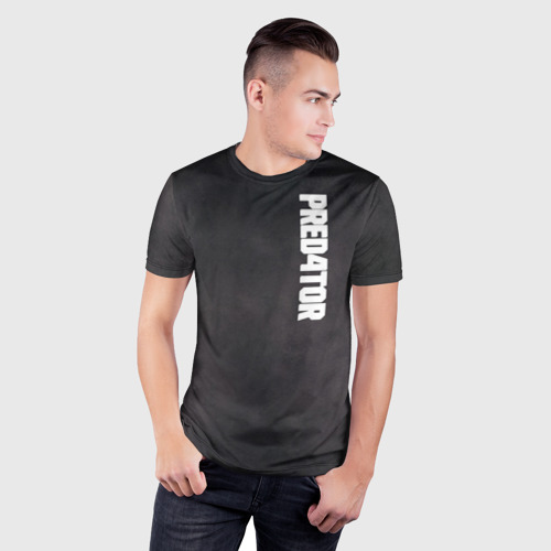Мужская футболка 3D Slim Predator black, цвет 3D печать - фото 3