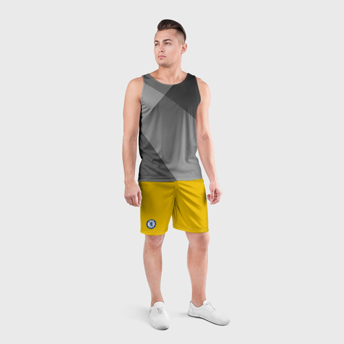 Мужские шорты спортивные Челси Гостевая, цвет 3D печать - фото 4