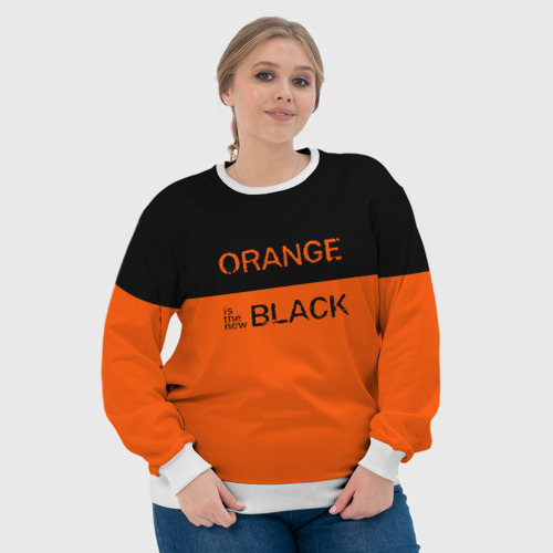 Женский свитшот 3D Orange Is the New Black, цвет 3D печать - фото 6