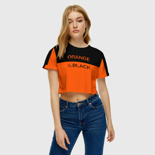 Женская футболка Crop-top 3D Orange Is the New Black, цвет 3D печать - фото 3