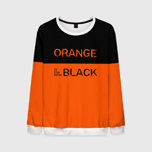 Мужской свитшот 3D Orange Is the New Black, цвет белый