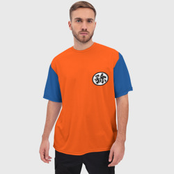 Мужская футболка oversize 3D Goku Kanji - фото 2