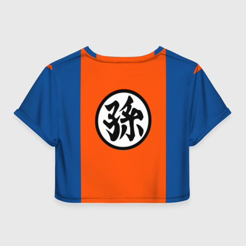 Женская футболка Crop-top 3D Goku Kanji, цвет 3D печать - фото 2