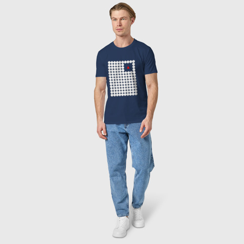 Мужская футболка хлопок Взаперти, цвет темно-синий - фото 5
