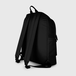 Рюкзак с принтом Kurokuma на черном для любого человека, вид сзади №1. Цвет основы: белый