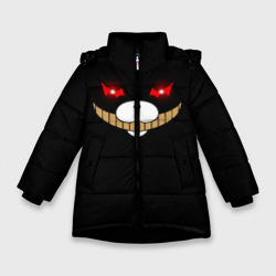 Зимняя куртка для девочек 3D Kurokuma на черном