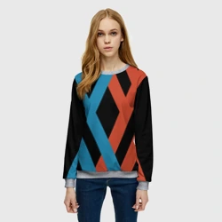 Женский свитшот 3D Two XX on black - фото 2