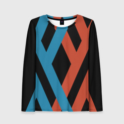 Женский лонгслив 3D Two XX on black