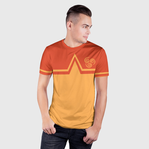Мужская футболка 3D Slim с принтом AVATAR - AANG, фото на моделе #1