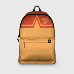 Рюкзак с принтом Avatar - Aang для любого человека, вид спереди №3. Цвет основы: белый