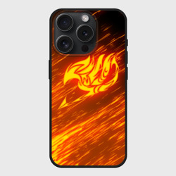 Чехол силиконовый для Apple iPhone 15 Pro матовый Fairy tail natsu dragneel хвост феи