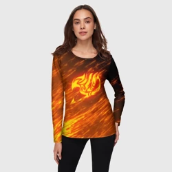 Женский лонгслив 3D Fairy tail natsu dragneel хвост феи - фото 2
