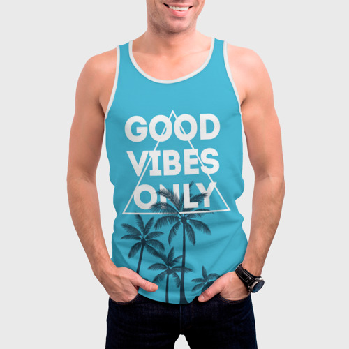 Мужская майка 3D Good vibes only - фото 3