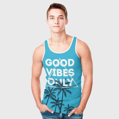 Мужская майка 3D Good vibes only - фото 5