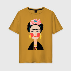 Женская футболка хлопок Oversize Фрида Кало