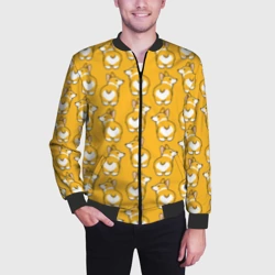 Мужской бомбер 3D Корги Паттерн - фото 2