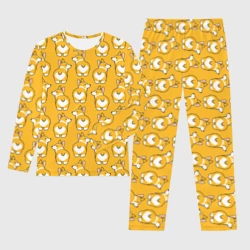 Мужской костюм для дома 3D Корги Паттерн