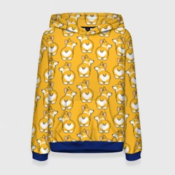 Женская толстовка 3D Корги Паттерн