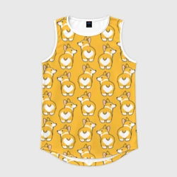 Мужская спортивная майка 3D Корги Паттерн