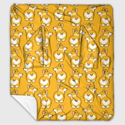 Плед с рукавами Корги Паттерн