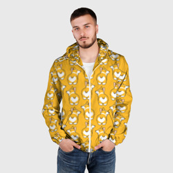 Мужская ветровка 3D Корги Паттерн - фото 2