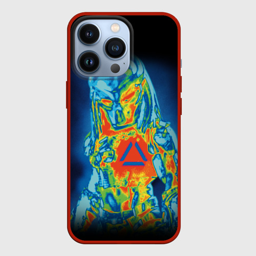 Чехол для iPhone 13 Pro Predator хищник, цвет красный