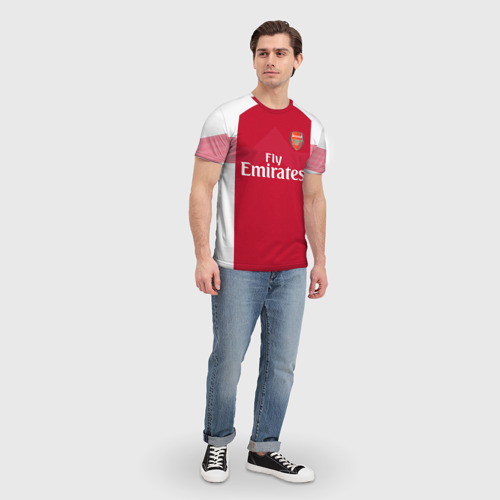 Мужская футболка 3D Ozil home 18-19, цвет 3D печать - фото 5