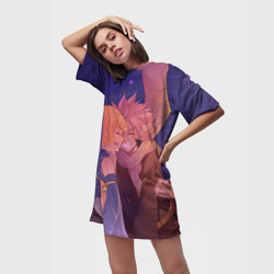 Платье-футболка 3D Люси Хартфилия и Нацу Драгнил - фото 2
