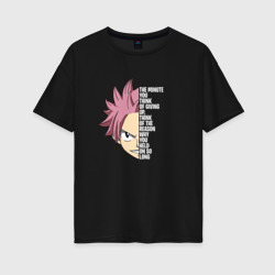 Женская футболка хлопок Oversize Natsu Quote