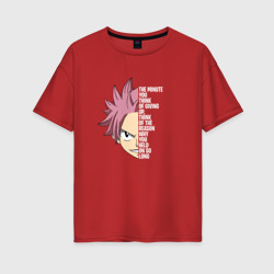 Женская футболка хлопок Oversize Natsu Quote