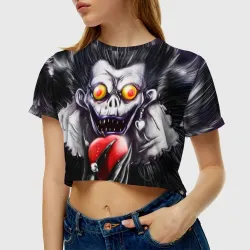 Женская футболка Crop-top 3D Рюк - фото 2