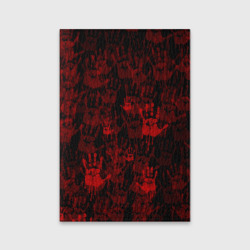Обложка для паспорта матовая кожа Кровавые руки кровь blood hands