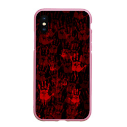 Чехол для iPhone XS Max матовый Кровавые руки кровь blood hands