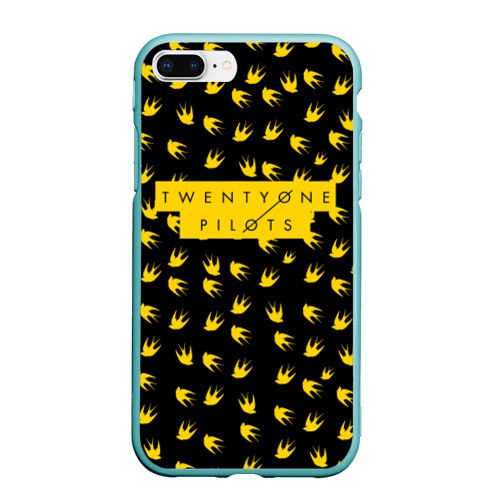 Чехол для iPhone 7Plus/8 Plus матовый Twenty One pilots TOP, цвет мятный