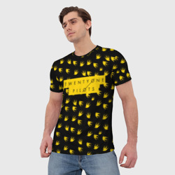 Мужская футболка 3D Twenty One pilots TOP - фото 2
