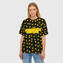 Женская футболка oversize 3D Twenty One pilots TOP - фото 2