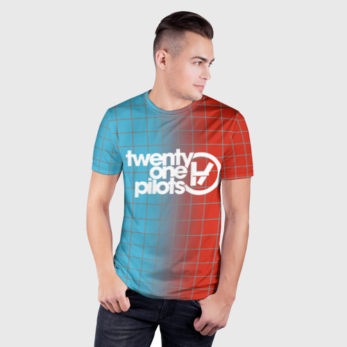 Мужская футболка 3D Slim TWENTY ONE PILOTS  TOP, цвет 3D печать - фото 3