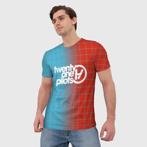 Мужская футболка 3D TWENTY ONE PILOTS  TOP, цвет 3D печать - фото 3