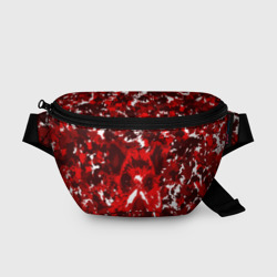 Поясная сумка 3D Краснобелый камуфляж с кабаном