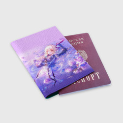 Обложка для паспорта матовая кожа Violet Evergarden - фото 2