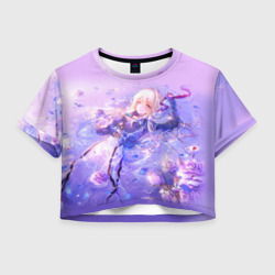 Женская футболка Crop-top 3D Violet Evergarden