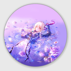 Круглый коврик для мышки Violet Evergarden