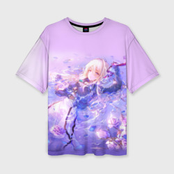 Женская футболка oversize 3D Violet Evergarden