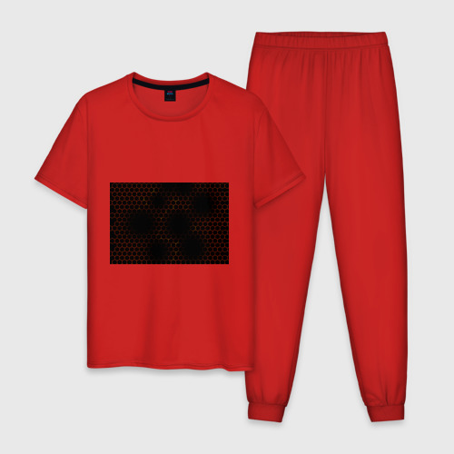 Мужская пижама хлопок Стальная броня, цвет красный
