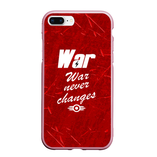 Чехол для iPhone 7Plus/8 Plus матовый War never changes, цвет розовый