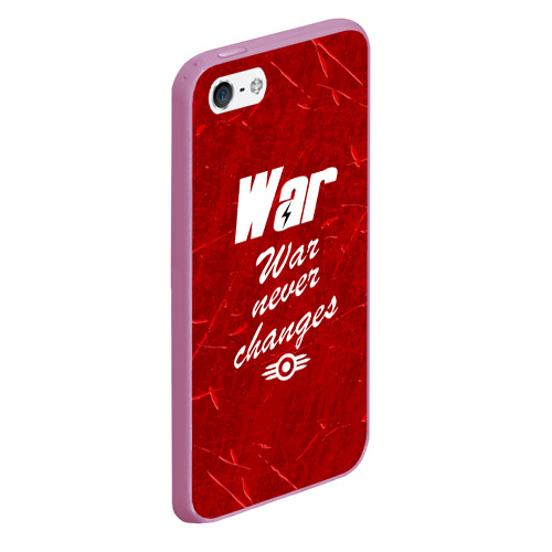 Чехол для iPhone 5/5S матовый War never changes, цвет розовый - фото 3