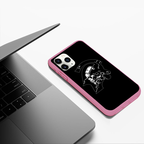 Чехол для iPhone 11 Pro Max матовый Death Stranding, цвет малиновый - фото 5